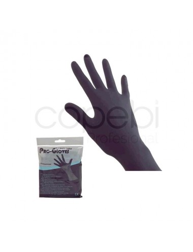 Guantes Latex Negro Mediana 2 ud.